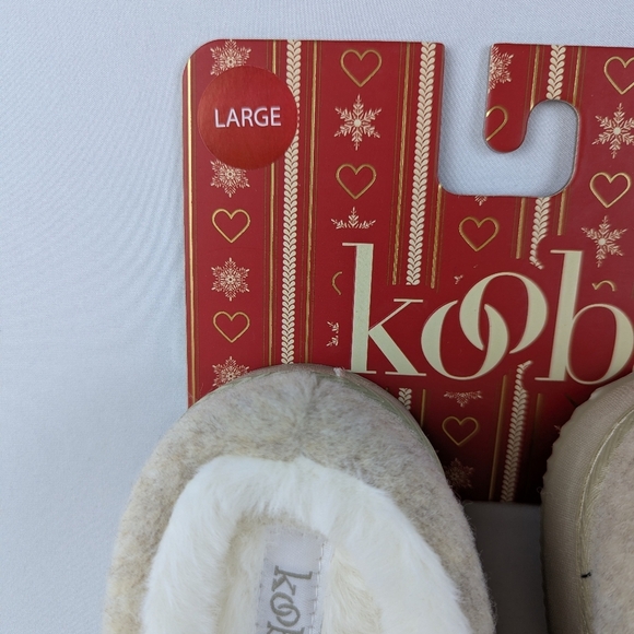 Kooba Dachshund Christmas Sleigh Slippers Embroidered Faux Fur Felt L (8-9) NWT - Picture 14 of 14
